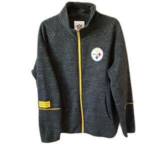 NFL Jacket Men’s Size Large Color Gray Pittsburgh Steelers Full Zip Sweater